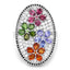 5.01 Carat Multi-Stone .925 Sterling Silver Engagement Ring