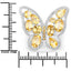 Bague Papillon en Citrine Naturelle de 4,43 Carats en Argent Sterling