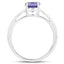 0.95 Carat Genuine Tanzanite Sterling Silver Engagement Ring
