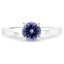 0.95 Carat Genuine Tanzanite Sterling Silver Engagement Ring