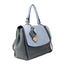 Simonetta Leather Handbag - Serenity / Charcoal