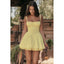 Lace-Up Slim Waist Pleated Dress for Women