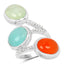 9.50 Carat Multi Stone .925 Sterling Silver Bypass Ring