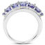 2.72 Carat Genuine Tanzanite Sterling Silver Engagement Ring