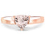 Anillo de Compromiso de Morganita Genuina de 0.90 Quilates en Plata Esterlina