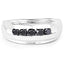 0.50 Carat Genuine Black Diamond Ring in .925 Sterling Silver