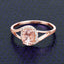 0.78 Carat Morganite and Diamond 14K Rose Gold Engagement Ring