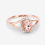 0.78 Carat Morganite and Diamond 14K Rose Gold Engagement Ring