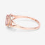 0.78 Carat Morganite and Diamond 14K Rose Gold Engagement Ring