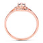 0.78 Carat Morganite and Diamond 14K Rose Gold Engagement Ring