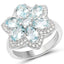 2.88 Carat Genuine Aquamarine Sterling Silver Ring