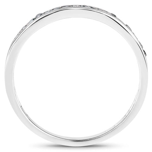 Bague en argent sterling avec diamant bleu véritable de 0,20 carat