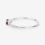 0.22 Carat Ruby and White Diamond 14K White Gold Engagement Ring