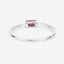 0.22 Carat Ruby and White Diamond 14K White Gold Engagement Ring