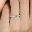 Bague de fiançailles en or blanc 14K avec émeraude zambienne de 0,18 carat et diamants