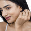 Bague de fiançailles en or blanc 14K avec émeraude zambienne de 0,18 carat et diamants