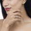 Bague de fiançailles en or blanc 14K avec émeraude zambienne de 0,40 carat et diamants