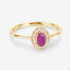 0.33 Carat Ruby and Diamond 14K Yellow Gold Engagement Ring