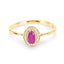 0.33 Carat Ruby and Diamond 14K Yellow Gold Engagement Ring