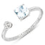 0.52 Carat Aquamarine and Diamond 14K White Gold Ring