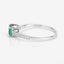 Bague de fiançailles en or blanc 14K avec émeraude zambienne de 0,67 carat et diamants