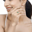 Bague de fiançailles en or blanc 14K avec émeraude zambienne de 0,64 carat et diamants
