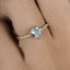 Bague de fiançailles en or jaune 14K avec aquamarine et diamant de 0,65 carat