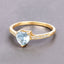 Bague de fiançailles en or jaune 14K avec aquamarine et diamant de 0,65 carat