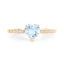 Bague de fiançailles en or jaune 14K avec aquamarine et diamant de 0,65 carat