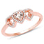 0.37 Carat Morganite and Diamond 14K Rose Gold Engagement Ring