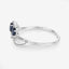 0.65 Carat Blue Sapphire and Diamond 14K White Gold Engagement Ring