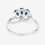0.65 Carat Blue Sapphire and Diamond 14K White Gold Engagement Ring