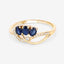 Bague de fiançailles en saphir bleu et diamant de 0,65 carat en or jaune 14K