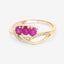 0.71 Carat Ruby and Diamond 14K Yellow Gold Engagement Ring