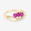 0.71 Carat Ruby and Diamond 14K Yellow Gold Engagement Ring