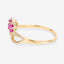0.71 Carat Ruby and Diamond 14K Yellow Gold Engagement Ring