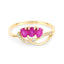0.71 Carat Ruby and Diamond 14K Yellow Gold Engagement Ring