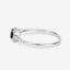 0.38 Carat Blue Sapphire and Diamond 14K White Gold Engagement Ring