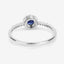0.38 Carat Blue Sapphire and Diamond 14K White Gold Engagement Ring