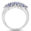 2.03 Carat Genuine Tanzanite Sterling Silver Engagement Ring