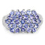 2.03 Carat Genuine Tanzanite Sterling Silver Engagement Ring