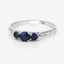 0.56 Carat Blue Sapphire & White Diamond 14K White Gold Engagement Ring