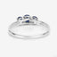 0.56 Carat Blue Sapphire & White Diamond 14K White Gold Engagement Ring