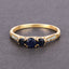 Bague de fiançailles en saphir bleu et diamant de 0,56 carat en or jaune 14K