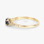 Bague de fiançailles en saphir bleu et diamant de 0,56 carat en or jaune 14K