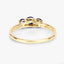 Bague de fiançailles en saphir bleu et diamant de 0,56 carat en or jaune 14K