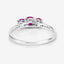 Anillo de Compromiso de Rubí y Diamante de 0.61 Quilates en Oro Blanco de 14K