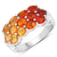 Anillo de Compromiso de Ópalo de Fuego Genuine de 1.56 Quilates en Plata de Ley