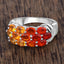 Anillo de Compromiso de Ópalo de Fuego Genuine de 1.56 Quilates en Plata de Ley