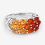 Anillo de Compromiso de Ópalo de Fuego Genuine de 1.56 Quilates en Plata de Ley